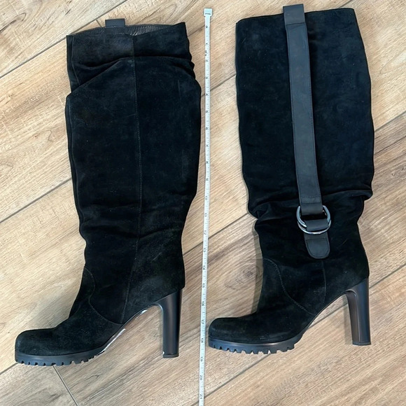 Tapeet - lug sole, suede knee high boots, buckle detail, 37 - Picture 10 of 14